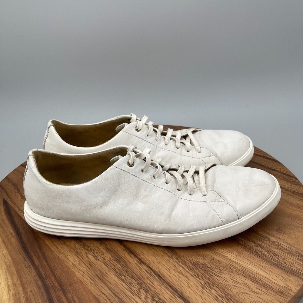 Cole Haan Grand Crosscourt II Shoes Mens Size 11.5M White Leather Tennis Sneaker